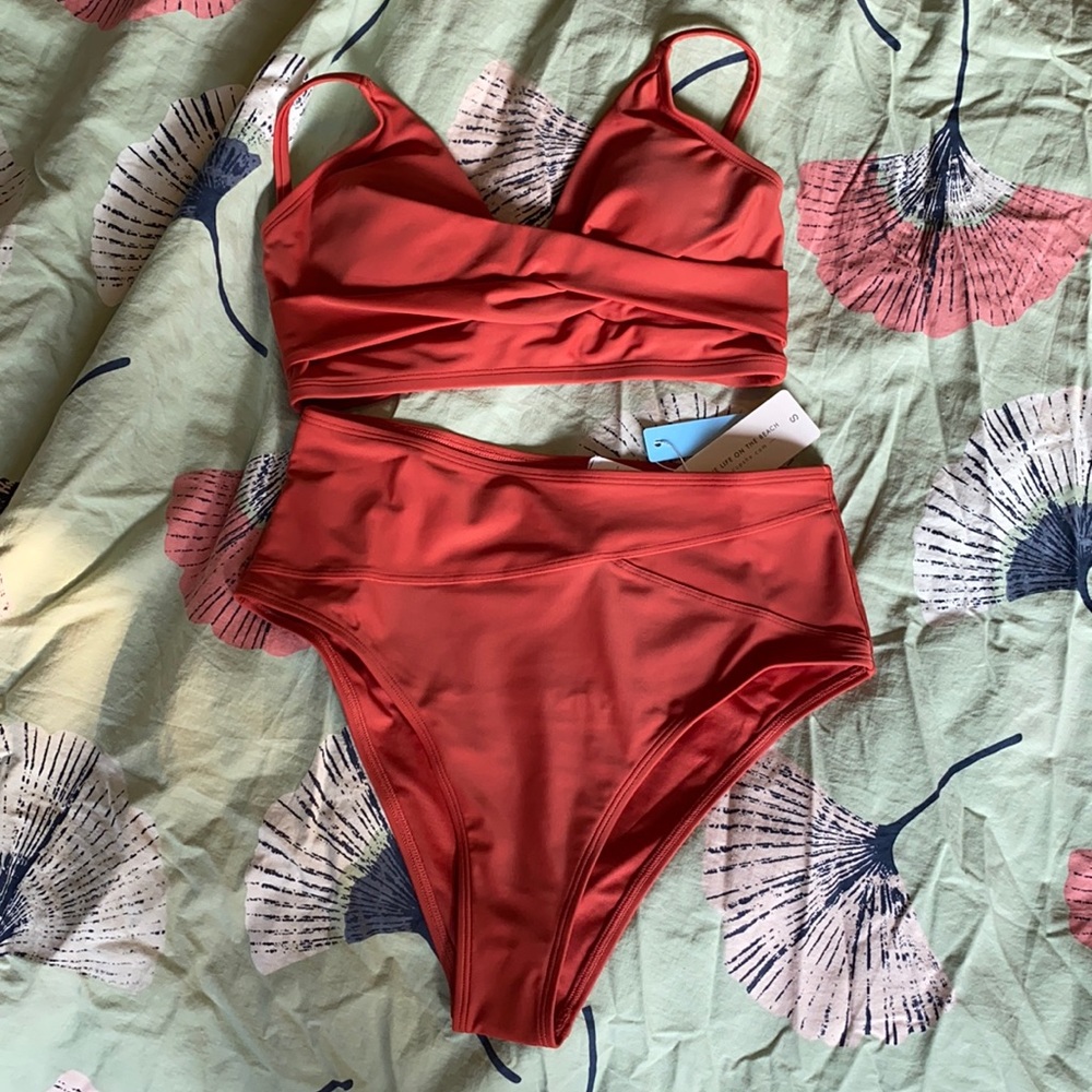Cupshe Masala High-Waist Bikini Set